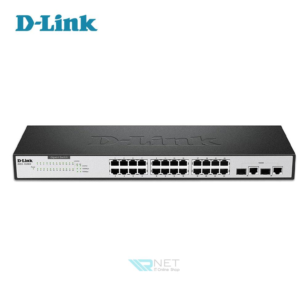 سوئیچ شبکه 24 پورت دی لینک مدل D-Link DES-1026G