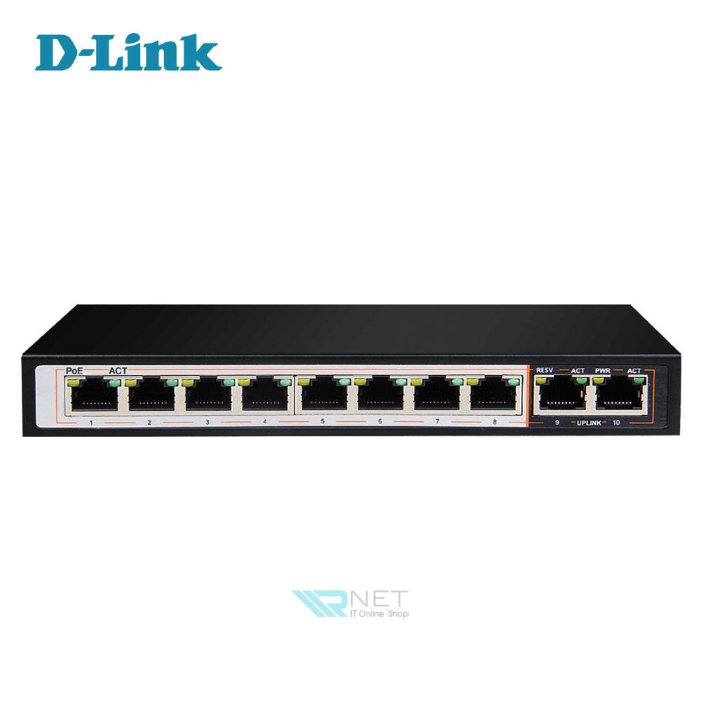 سوئیچ شبکه 10 پورت POE دی لینک مدل D-link DGS-F1010P-E