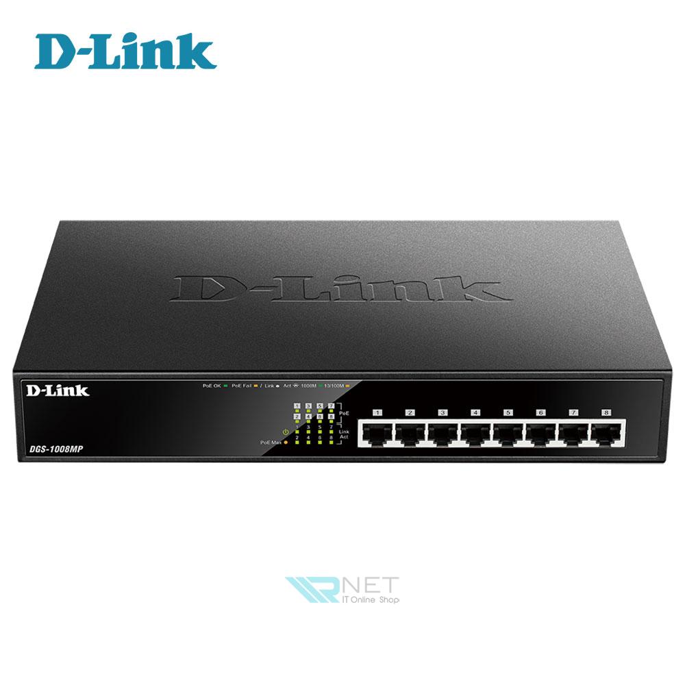 سوئیچ 8 پورت گیگابیت POE دی لینک مدل D-Link DGS-1008MP