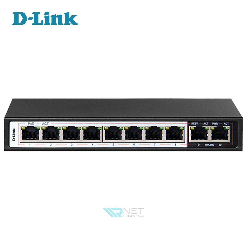 سوییچ 10 پورت poe دی لینک مدل DES-F1010P-E