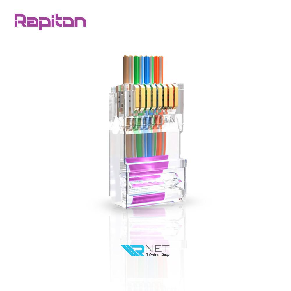 Open-End سوکت میان گذر CAT.6 UTP رپیتون مدل Rapiton RP-MP1-6UP بسته 100 عددی
